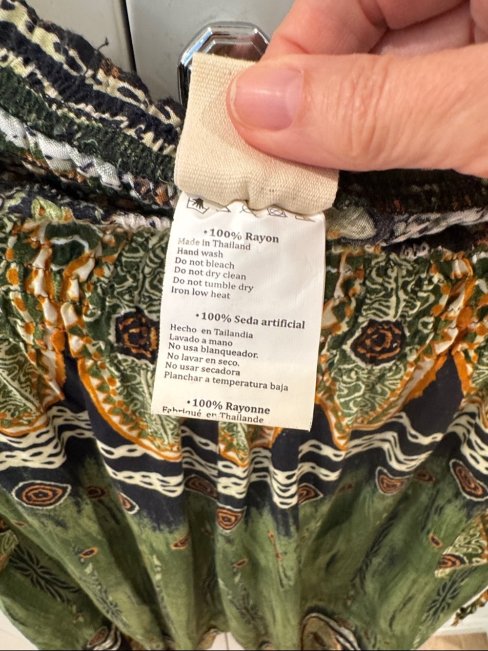 LF Green & Black Printed ankle Harem Pants - Picture 3 of 5